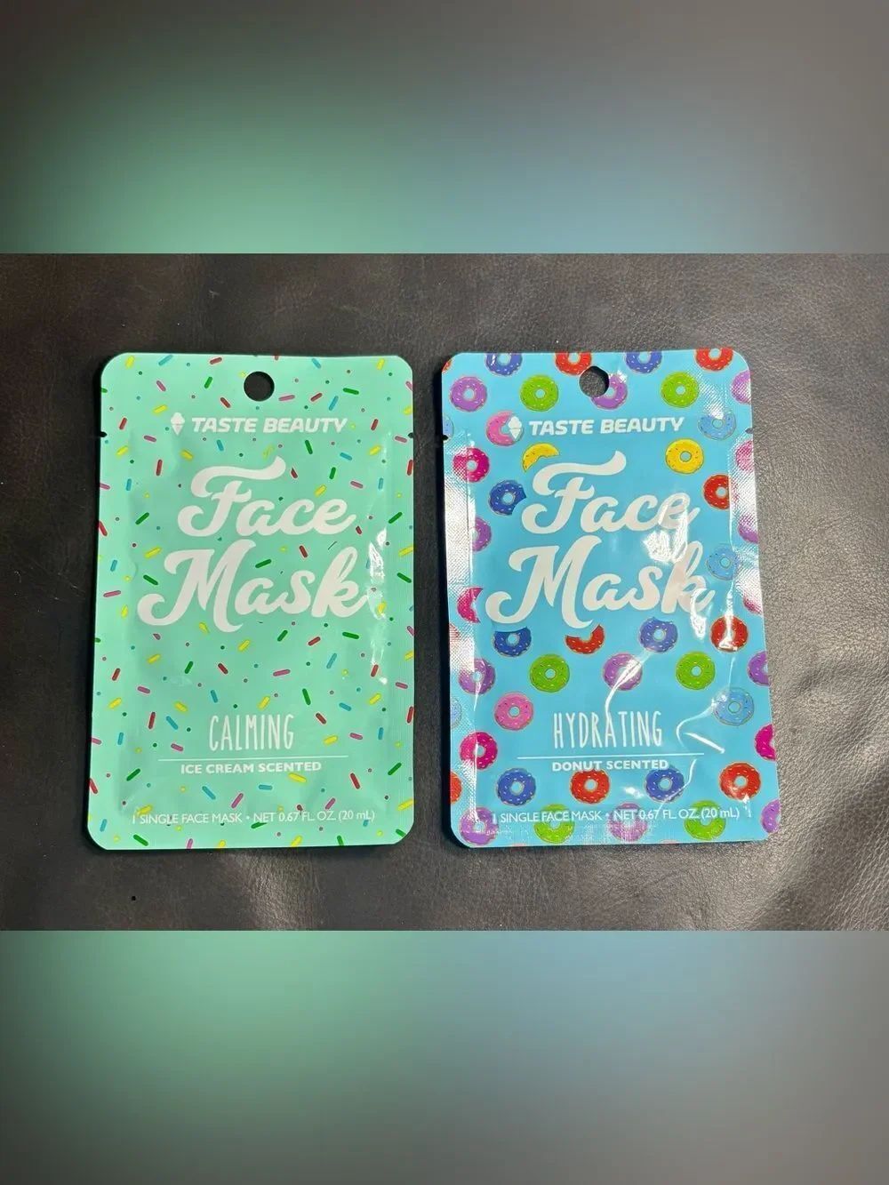 2 New Taste Beauty Face Mask Duo - Calming Mint & Hydrating Blue